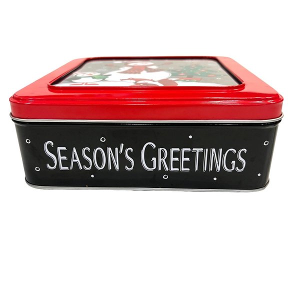 Christmas Candy Cookie Gift Box Lot 3 Tins Santa Reindeer Snowman Fox Penguin Se - Picture 3 of 9